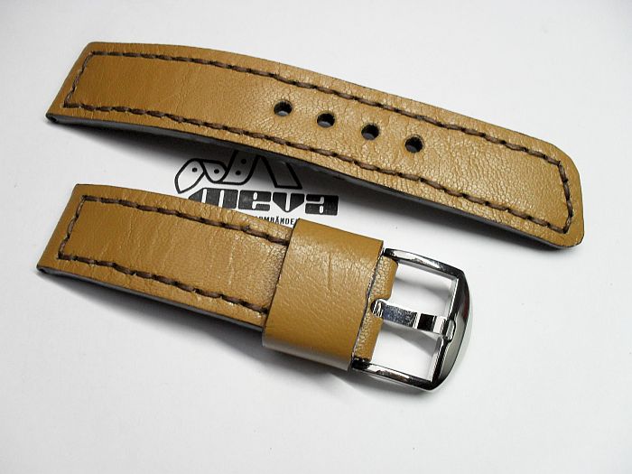22008 - 22mm Uhrenband "Rindleder hellbraun"